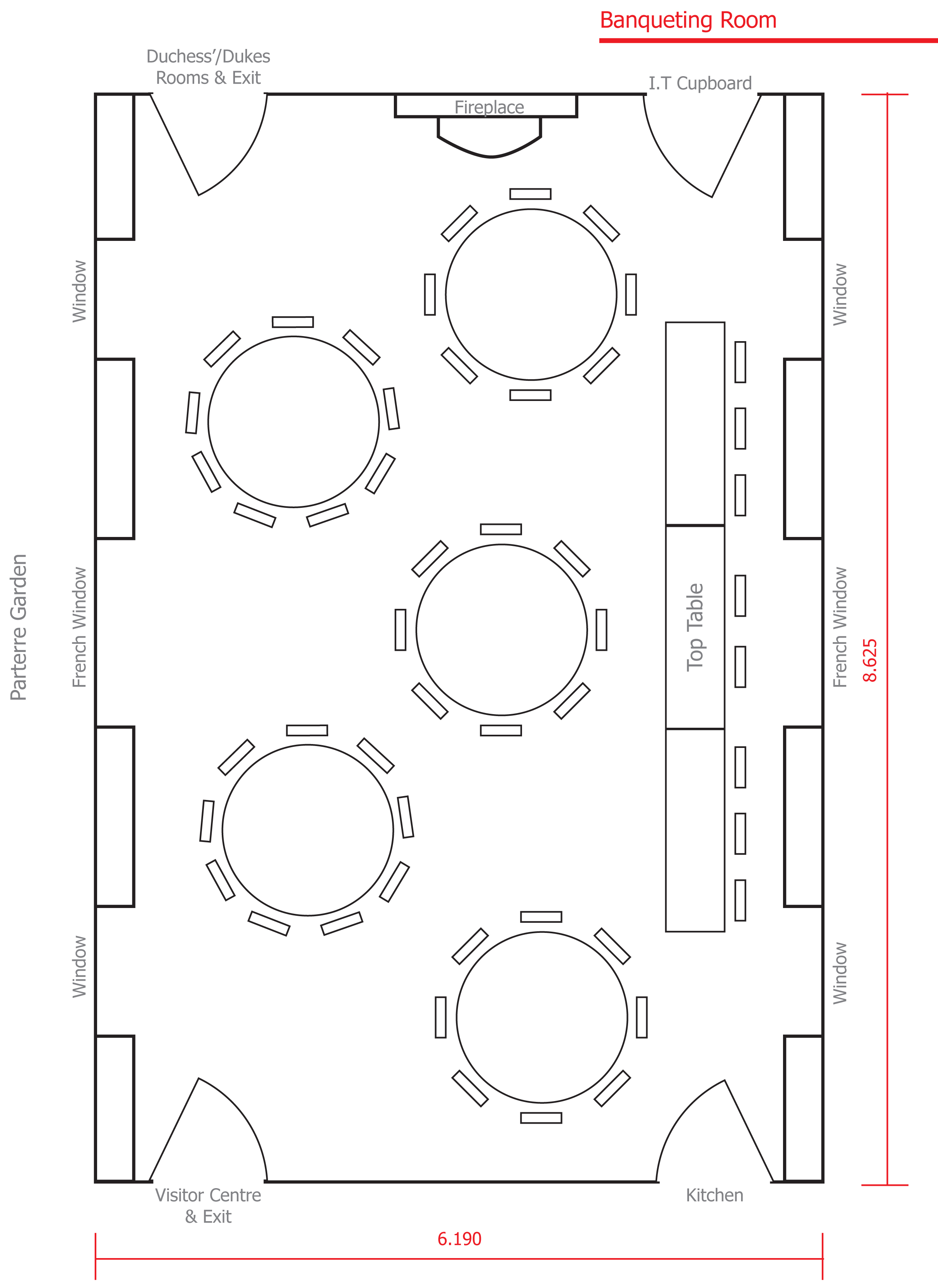 Chatelherault Country Park wedding table layout 1.