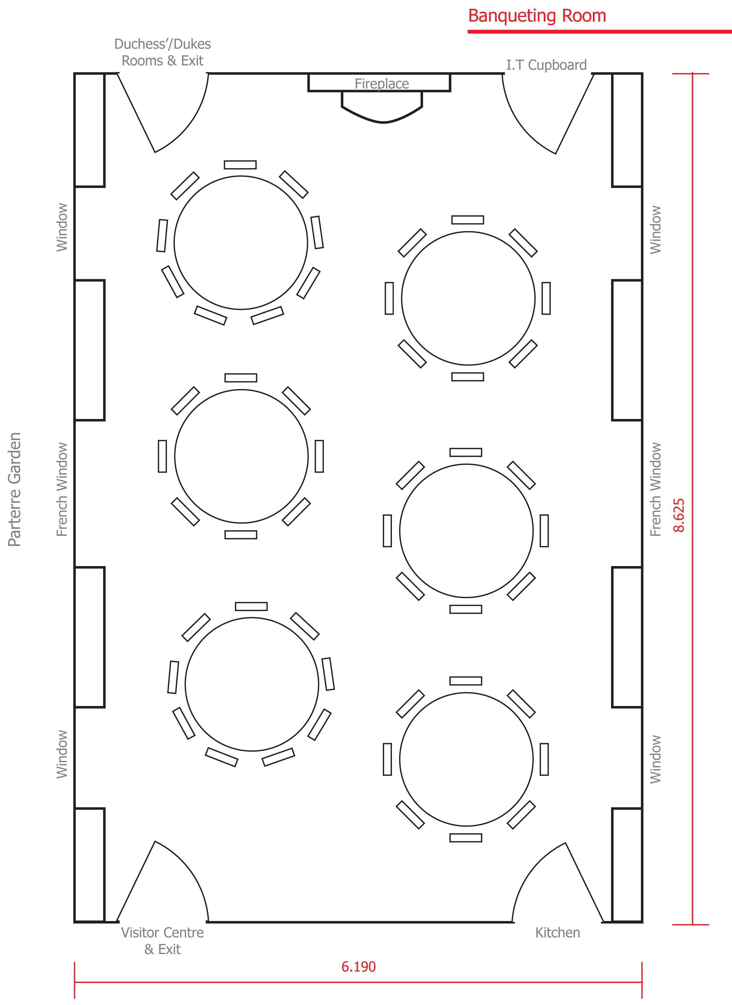 Chatelherault Country Park wedding table layout 2.